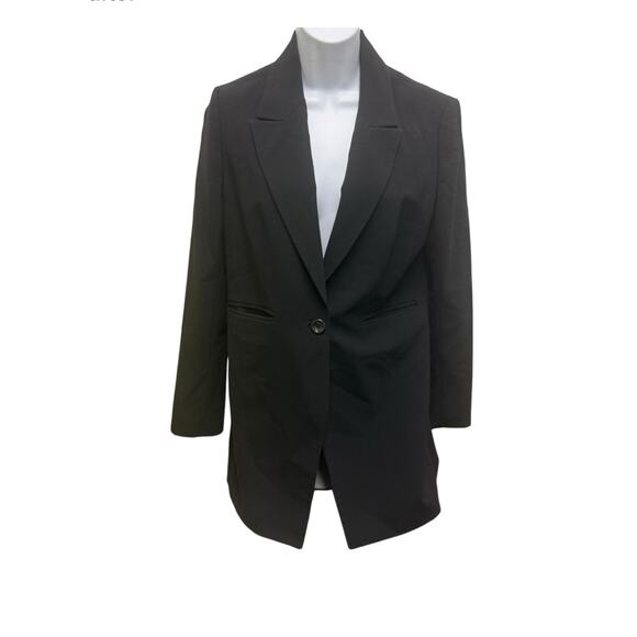 Victoria's Secret Fitted SZ 6 Blazer Black White Body By Victoria Jacket Work - Picture 2 of 10